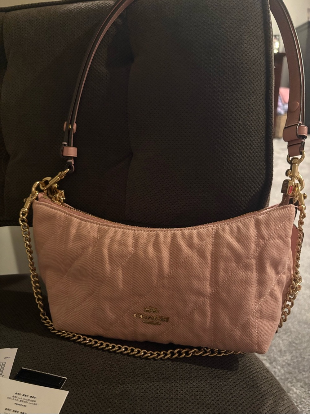 💖SPOTLIGHT💖Coach Pink Denim Caitlin Bag - Picture 7 of 7